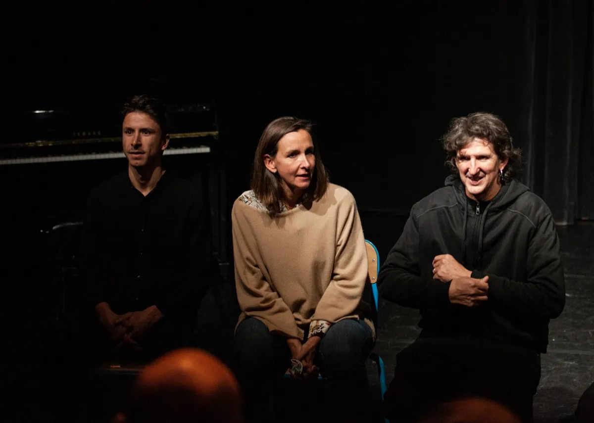 Simon Herlin, Hélène Decherf et Jacky Matte lors du moment d'échanges — Adrénaline